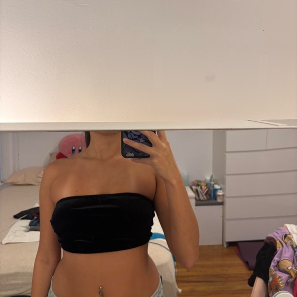 Black Strapless Tube Top - Picture 1 of 3